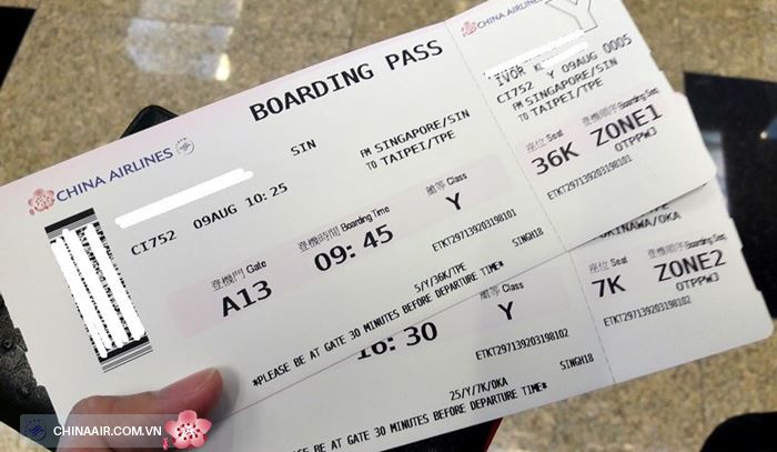 Đổi vé của hãng China Airlines