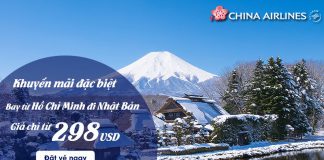 China Airlines khuyến mãi đặc biệt từ Hồ Chí Minh đến Nhật Bản