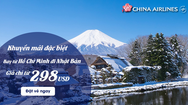 China Airlines khuyến mãi đặc biệt từ Hồ Chí Minh đến Nhật Bản