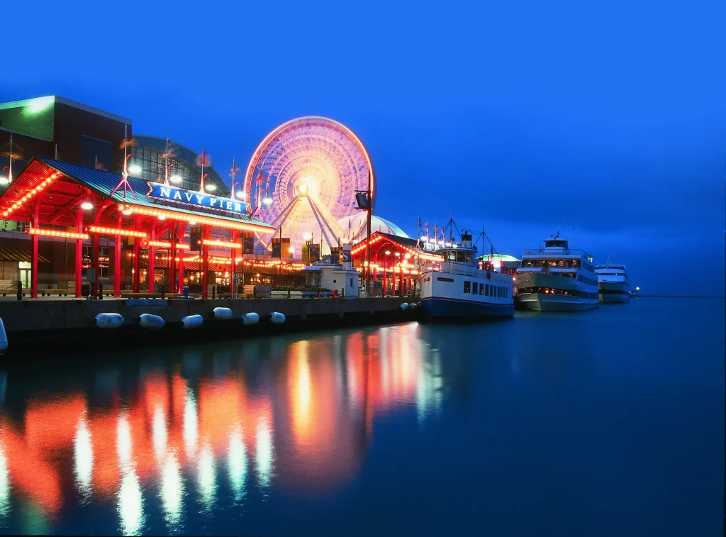 Navy Pier về đêm 