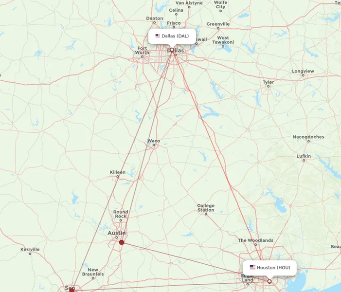 Hướng dẫn cách đi từ Dallas đến Houston